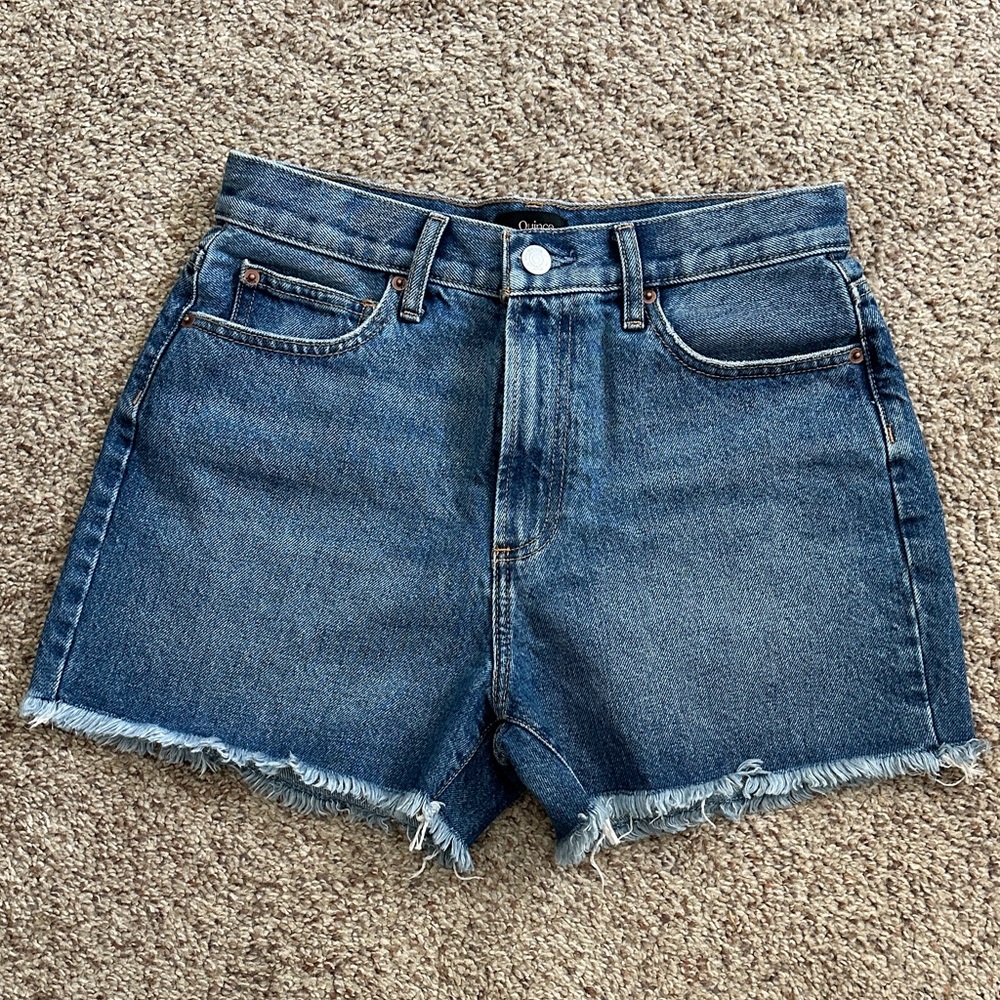 NWOT Quince Bella Rigid Cut off shorts